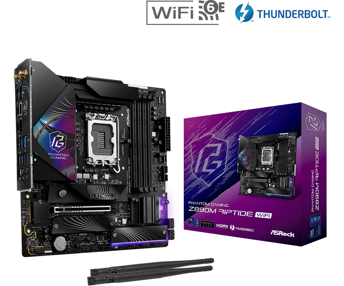 NeweggBusiness - ASRock Z890M Riptide WiFi LGA 1851 Intel